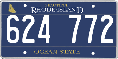 RI license plate 624772
