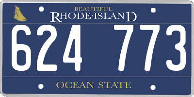 RI license plate 624773