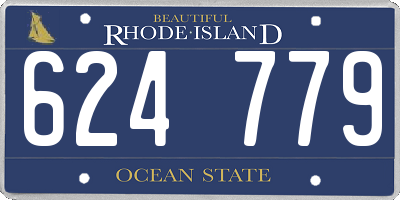 RI license plate 624779