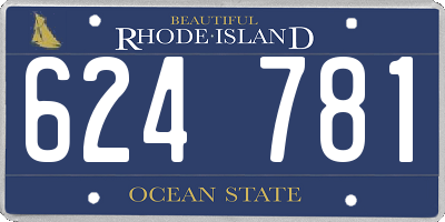 RI license plate 624781