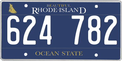RI license plate 624782