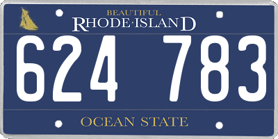 RI license plate 624783
