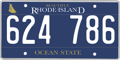 RI license plate 624786