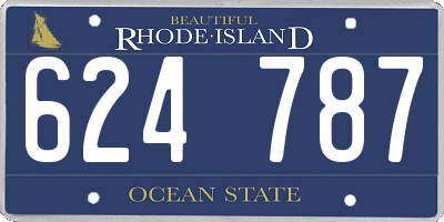 RI license plate 624787