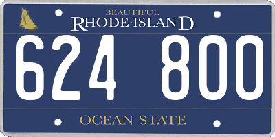RI license plate 624800