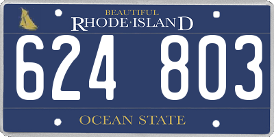 RI license plate 624803