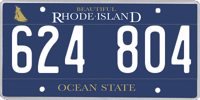 RI license plate 624804