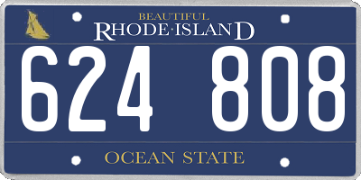 RI license plate 624808