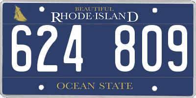 RI license plate 624809