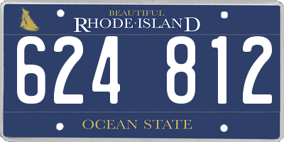 RI license plate 624812