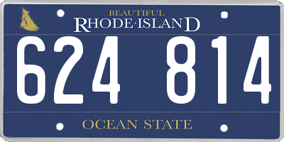 RI license plate 624814