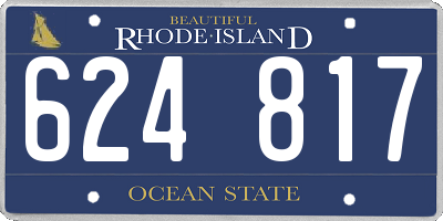 RI license plate 624817