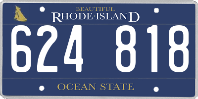 RI license plate 624818
