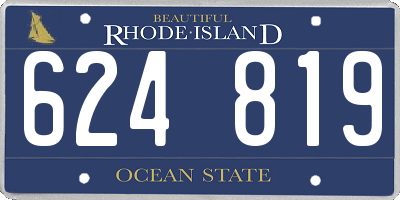 RI license plate 624819