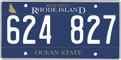 RI license plate 624827