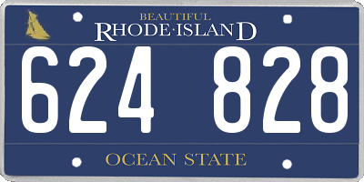 RI license plate 624828