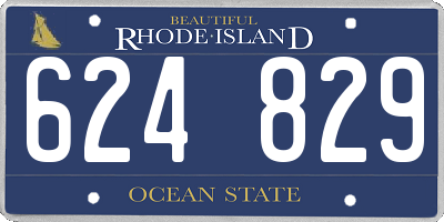 RI license plate 624829