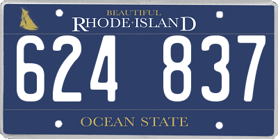 RI license plate 624837