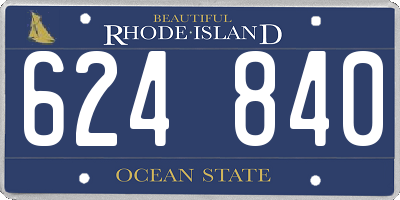 RI license plate 624840