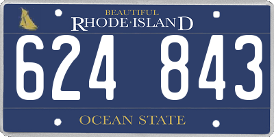 RI license plate 624843