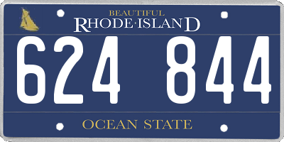 RI license plate 624844