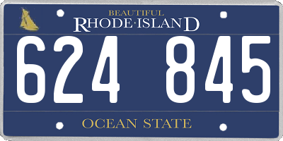 RI license plate 624845