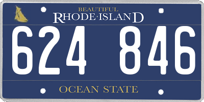 RI license plate 624846