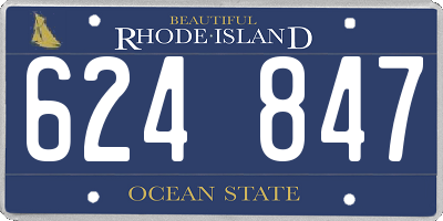 RI license plate 624847