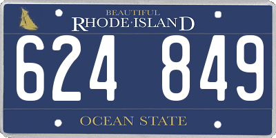 RI license plate 624849