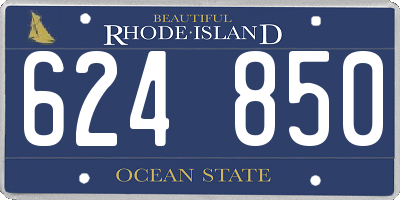 RI license plate 624850