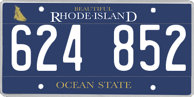 RI license plate 624852