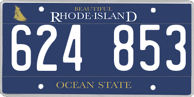RI license plate 624853