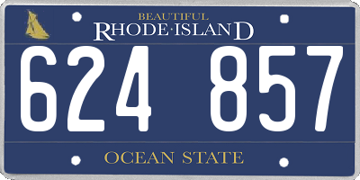 RI license plate 624857