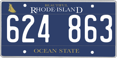 RI license plate 624863