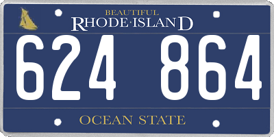 RI license plate 624864