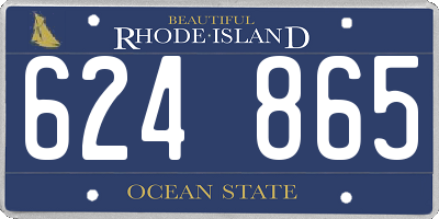 RI license plate 624865