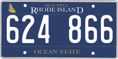 RI license plate 624866