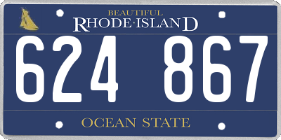 RI license plate 624867