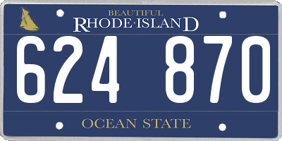 RI license plate 624870