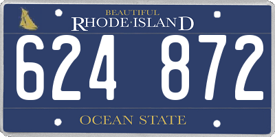 RI license plate 624872
