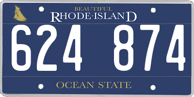 RI license plate 624874