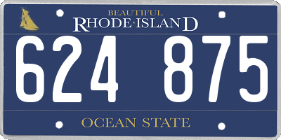RI license plate 624875