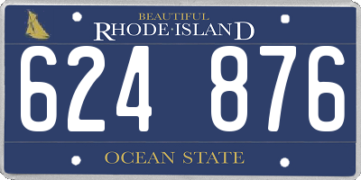 RI license plate 624876
