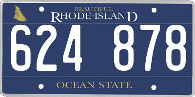 RI license plate 624878