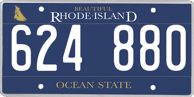 RI license plate 624880