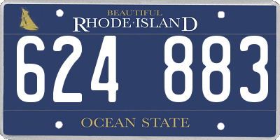 RI license plate 624883