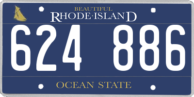 RI license plate 624886