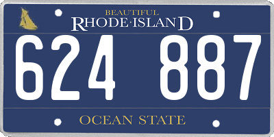 RI license plate 624887