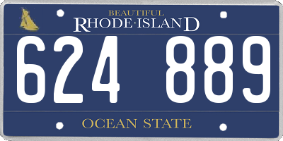 RI license plate 624889
