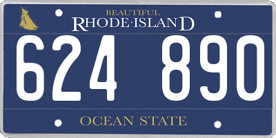 RI license plate 624890
